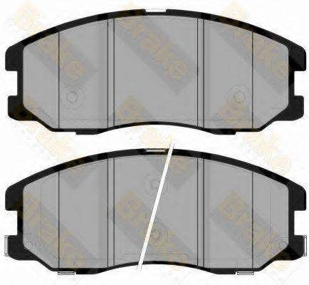 BRAKE ENGINEERING PA1733 Комплект тормозных колодок, дисковый тормоз