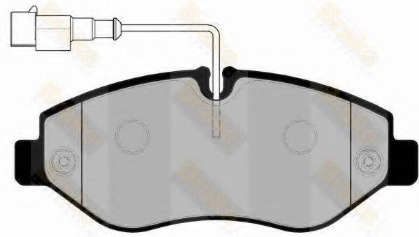 BRAKE ENGINEERING PA1763 Комплект тормозных колодок, дисковый тормоз