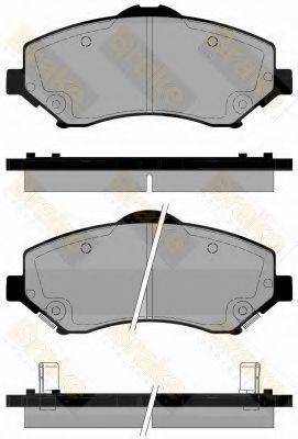 BRAKE ENGINEERING PA1837 Комплект тормозных колодок, дисковый тормоз