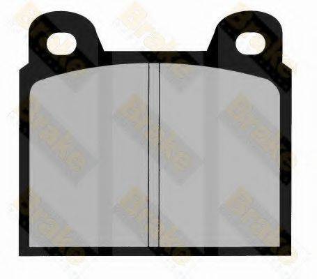 BRAKE ENGINEERING PA205 Комплект тормозных колодок, дисковый тормоз