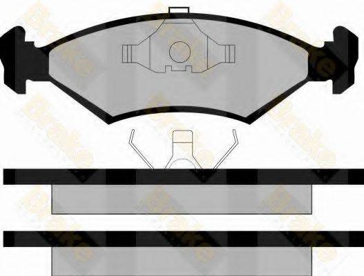 BRAKE ENGINEERING PA310 Комплект тормозных колодок, дисковый тормоз