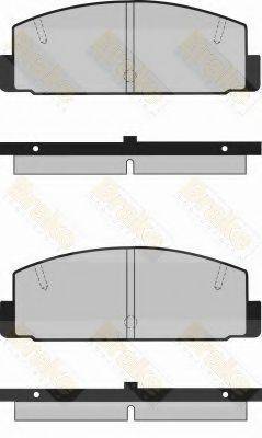BRAKE ENGINEERING PA367 Комплект тормозных колодок, дисковый тормоз