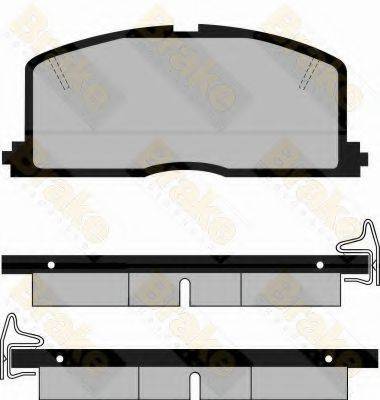 BRAKE ENGINEERING PA411 Комплект тормозных колодок, дисковый тормоз