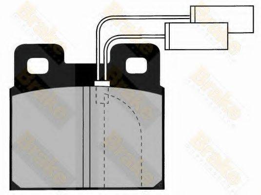 BRAKE ENGINEERING PA431 Комплект тормозных колодок, дисковый тормоз