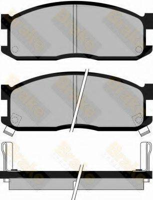 BRAKE ENGINEERING PA468 Комплект тормозных колодок, дисковый тормоз