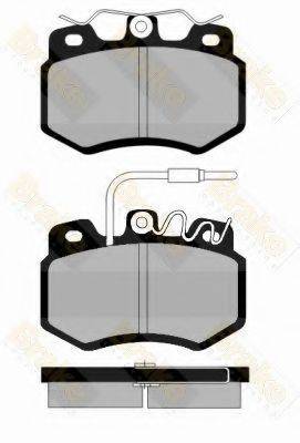 BRAKE ENGINEERING PA472 Комплект тормозных колодок, дисковый тормоз