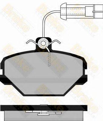 BRAKE ENGINEERING PA495 Комплект тормозных колодок, дисковый тормоз