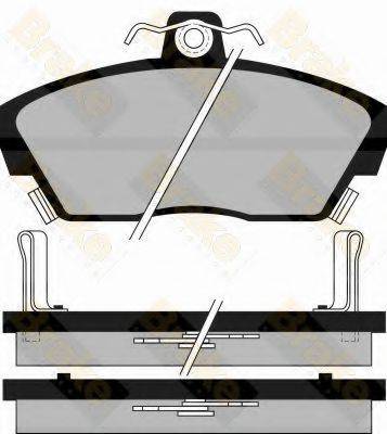BRAKE ENGINEERING PA539 Комплект тормозных колодок, дисковый тормоз