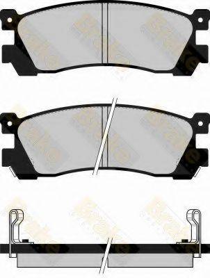 BRAKE ENGINEERING PA551 Комплект тормозных колодок, дисковый тормоз