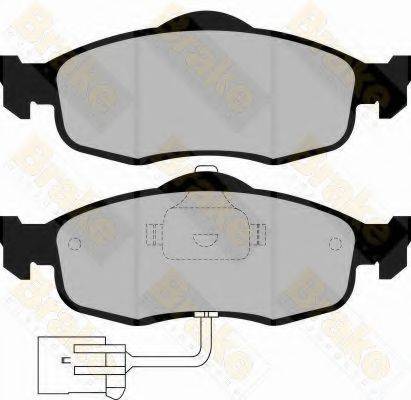 BRAKE ENGINEERING PA730 Комплект тормозных колодок, дисковый тормоз