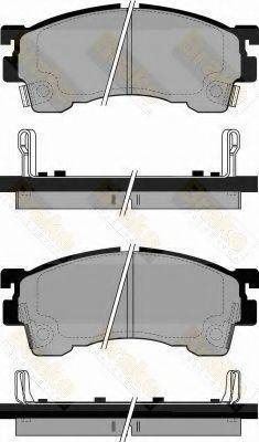 BRAKE ENGINEERING PA768 Комплект тормозных колодок, дисковый тормоз