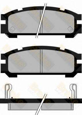 BRAKE ENGINEERING PA823 Комплект тормозных колодок, дисковый тормоз