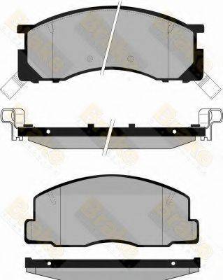 BRAKE ENGINEERING PA846 Комплект тормозных колодок, дисковый тормоз