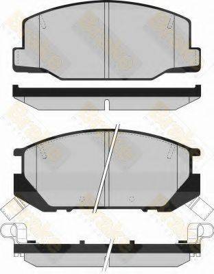 BRAKE ENGINEERING PA851 Комплект тормозных колодок, дисковый тормоз