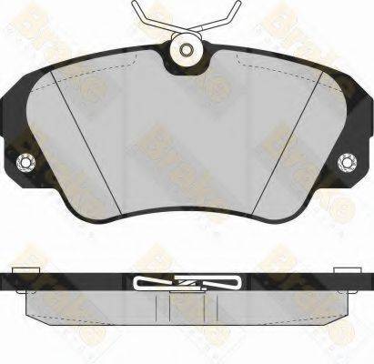 BRAKE ENGINEERING PA859 Комплект тормозных колодок, дисковый тормоз