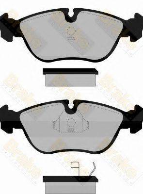 BRAKE ENGINEERING PA878 Комплект тормозных колодок, дисковый тормоз