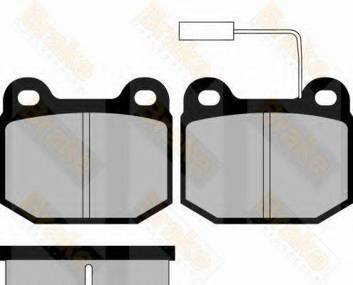 BRAKE ENGINEERING PA937 Комплект тормозных колодок, дисковый тормоз