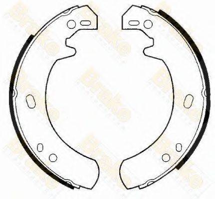 BRAKE ENGINEERING SH2437 Комплект тормозных колодок, стояночная тормозная система