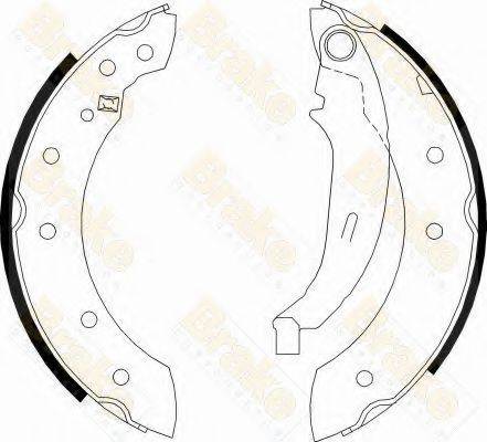 BRAKE ENGINEERING SH2474 Комплект тормозных колодок