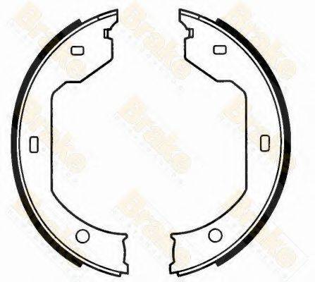 BRAKE ENGINEERING SH2593 Комплект тормозных колодок, стояночная тормозная система