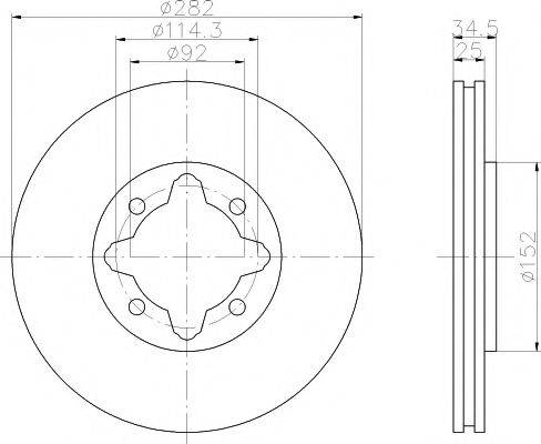 TEXTAR 92078100 Тормозной диск