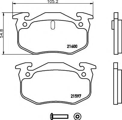 TEXTAR 2159701 Комплект тормозных колодок, дисковый тормоз