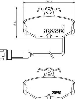 TEXTAR 2172901 Комплект тормозных колодок, дисковый тормоз