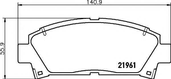 TEXTAR 2196102 Комплект тормозных колодок, дисковый тормоз