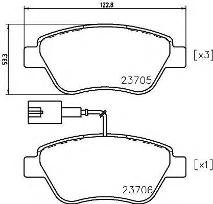 TEXTAR 2370581 Комплект тормозных колодок, дисковый тормоз