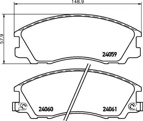 TEXTAR 2405901 Комплект тормозных колодок, дисковый тормоз