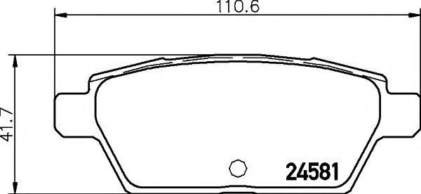 TEXTAR 2458101 Комплект тормозных колодок, дисковый тормоз