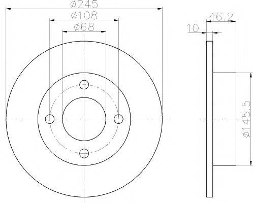 TEXTAR 92037300 Тормозной диск