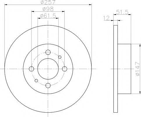 TEXTAR 92027000 Тормозной диск