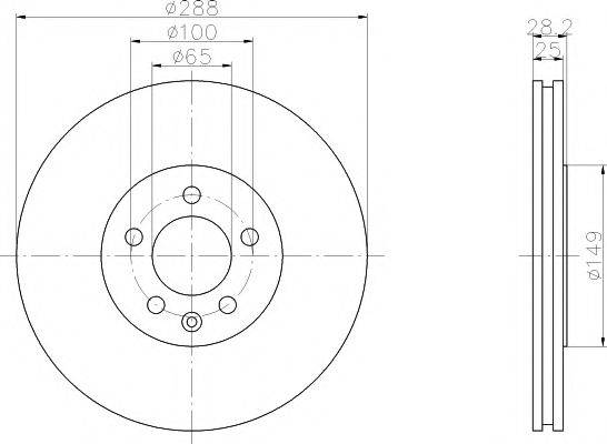 TEXTAR 92072800 Тормозной диск
