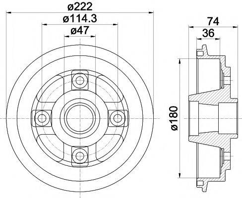 TEXTAR 94019300 Тормозной барабан