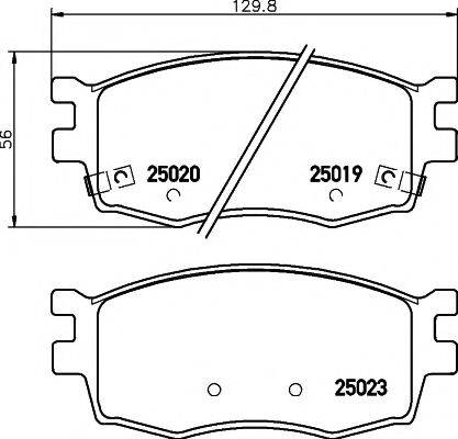 TEXTAR 2501901 Комплект тормозных колодок, дисковый тормоз