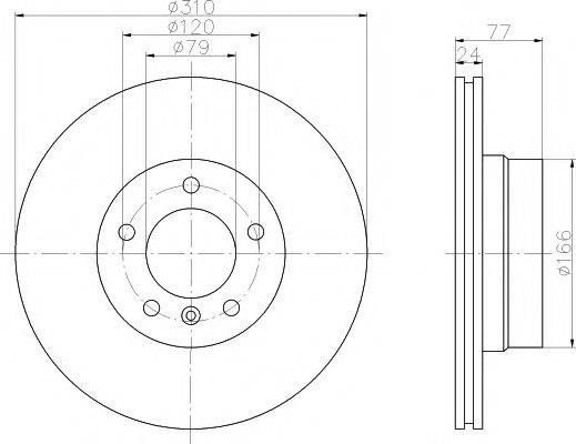 TEXTAR 92122505 Тормозной диск