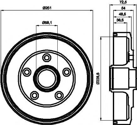 TEXTAR 94016200 Тормозной барабан