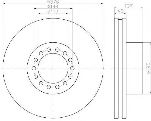 TEXTAR 93175200 Тормозной диск