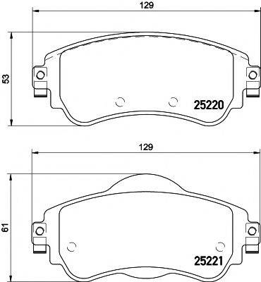TEXTAR 2522001 Комплект тормозных колодок, дисковый тормоз