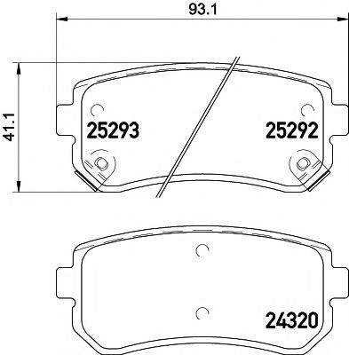 TEXTAR 2529201 Комплект тормозных колодок, дисковый тормоз