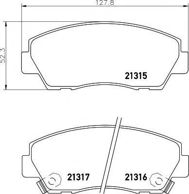 TEXTAR 2131501 Комплект тормозных колодок, дисковый тормоз