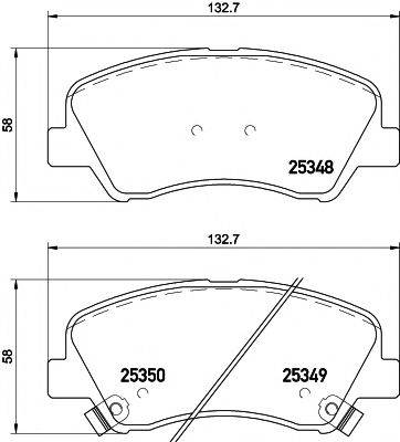 TEXTAR 2534801 Комплект тормозных колодок, дисковый тормоз