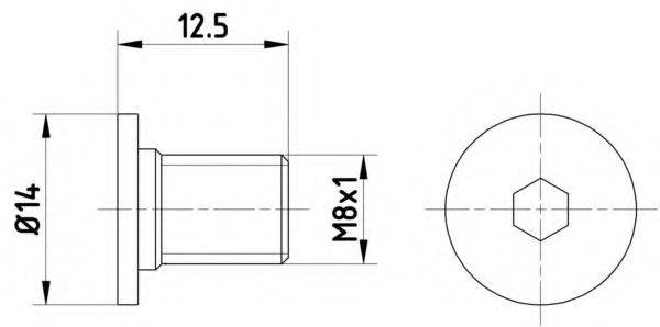 TEXTAR TPM0002 Болт, диск тормозного механизма