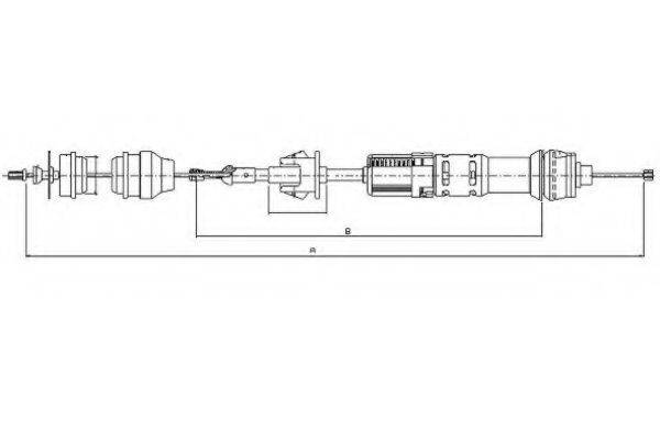 TEXTAR 58011400 Трос, управление сцеплением