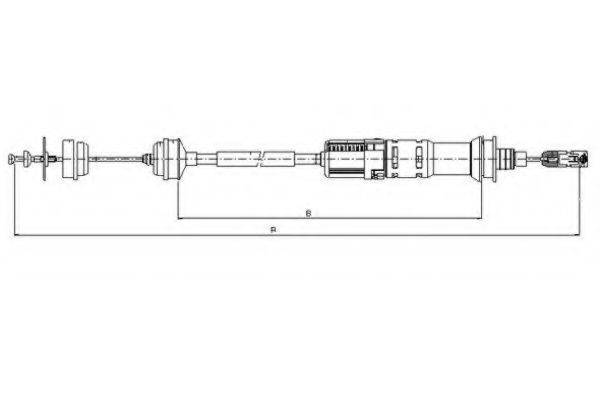 TEXTAR 58011500 Трос, управление сцеплением