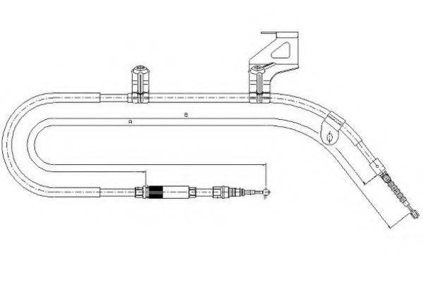 TEXTAR 44005500 Трос, стояночная тормозная система