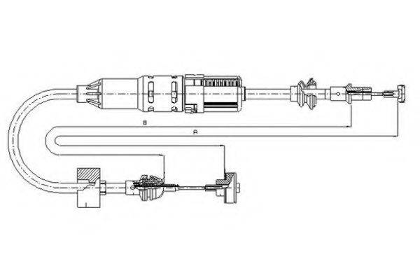 TEXTAR 58002500 Трос, управление сцеплением