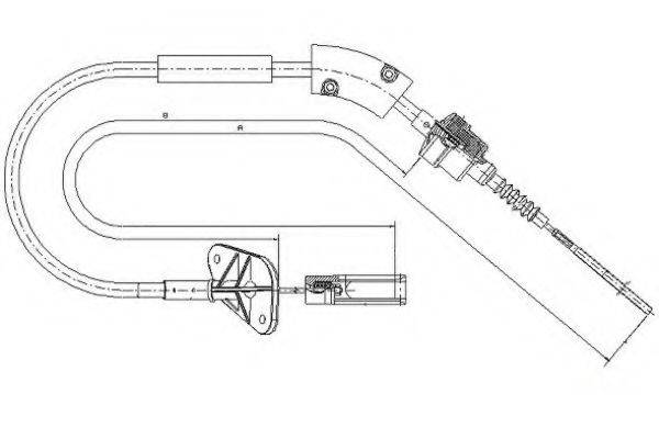 TEXTAR 58006000 Трос, управление сцеплением