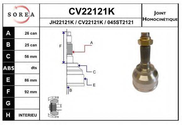 EAI CV22121K Шарнирный комплект, приводной вал